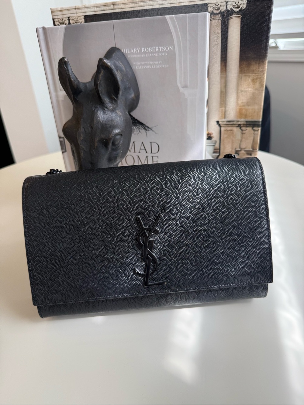 Saint Laurent Black Leather Kate Crossbody Medium - Picture 14 of 14